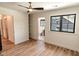 Bright bedroom with attached bathroom, built-in shelving, and modern finishes at 11640 Ansley Ct, Zionsville, IN 46077