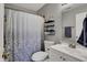 Well-maintained bathroom with shower, vanity, and updated fixtures at 12030 Driftstone Dr, Fishers, IN 46037