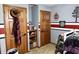 The bedroom has gray and red walls, a closet, a hat, and a Harry Potter theme at 13116 N Departure W Blvd, Camby, IN 46113