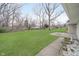 Spacious backyard featuring a lush green lawn at 1313 Roseway Dr, Indianapolis, IN 46219