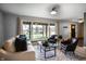 Inviting living room with plush seating and a view of the front yard at 1320 Bittersweet Dr, Greenfield, IN 46140
