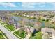 Beautiful community with lake and lovely homes surrounded by nature from above at 14720 Warner Trl, Westfield, IN 46074