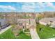 Stunning aerial view of a home with lush green lawn in a residential neighborhood at 14720 Warner Trl, Westfield, IN 46074