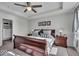 Comfortable main bedroom with walk-in closet, featuring plush bedding and elegant decor to inspire relaxation at 16060 Barringer Ct, Westfield, IN 46074