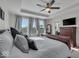 Serene main bedroom featuring plush bedding, a TV, and large windows for an abundance of natural light and comfort at 16060 Barringer Ct, Westfield, IN 46074