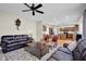 Spacious living room with hardwood floors, and open concept to the kitchen at 2468 Wyndham S Pl, Columbus, IN 47203