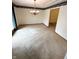 Traditional dining room with carpet, chandelier and decorative trim at 2690 Trailridge Ct, Martinsville, IN 46151