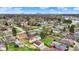 Expansive aerial view of a residential neighborhood with a distant city skyline at 2828 N Moreland Ave, Indianapolis, IN 46222