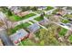 Aerial view of a quiet, green neighborhood with well-maintained lawns and mature trees at 2828 N Moreland Ave, Indianapolis, IN 46222