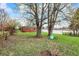 A spacious backyard featuring mature trees, a swing, and a well-maintained lawn at 2828 N Moreland Ave, Indianapolis, IN 46222
