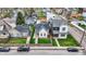 Charming neighborhood showcasing well-maintained homes with inviting curb appeal and vibrant landscaping from an aerial view at 305 Sanders St, Indianapolis, IN 46225