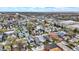 An aerial view captures a cityscape dotted with homes, buildings, and infrastructure under a partly cloudy sky at 305 Sanders St, Indianapolis, IN 46225