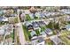 An overhead shot showcases closely built residential properties with well-kept lawns and varied exterior designs at 305 Sanders St, Indianapolis, IN 46225
