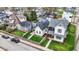 Aerial view of homes showcasing beautiful curb appeal with well-maintained lawns and inviting exteriors in a neighborhood at 305 Sanders St, Indianapolis, IN 46225
