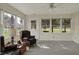 A sun room with many windows and natural light at 36 Palomino Ct, Zionsville, IN 46077