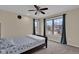 Comfortable bedroom with natural light, neutral walls, and coordinating curtains for a warm ambiance at 3748 Pawnee Trl, Columbus, IN 47203