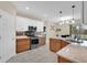 Kitchen with stainless steel appliances and granite countertops with tile backsplash at 3748 Pawnee Trl, Columbus, IN 47203