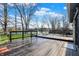 Expansive deck overlooking a serene backyard, offering an ideal setting for outdoor relaxation and gatherings at 3771 Lakewood Dr, Greenfield, IN 46140