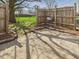 Fenced backyard patio with grill at 3913 Eastern Dr, Anderson, IN 46012