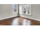 Bedroom with hardwood floors, a bay window, fresh paint, and nice natural light at 434 E New York St, Indianapolis, IN 46202