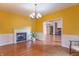 Spacious living room with hardwood floors, fireplace, and ample natural light at 4743 Little Hurricane Rd, Martinsville, IN 46151