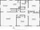 Detailed floor plan showcasing the layout of the house, with bedroom, living room, and kitchen dimensions at 5440 Maplewood Dr, Indianapolis, IN 46224