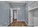 Bedroom featuring hardwood floors and a closet at 953 N Oakland Ave, Indianapolis, IN 46201