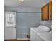 Laundry room with washer and dryer hookups and access to the backyard at 953 N Oakland Ave, Indianapolis, IN 46201