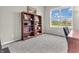 Bright office with a large window and view of the neighborhood at 10603 Hinterland Dr, Fishers, IN 46038
