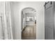 Charming interior view highlighting the hardwood floors and open kitchen at 2006 Lexington Ave, Indianapolis, IN 46203