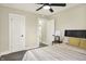 Cozy bedroom featuring neutral walls, wood-look floors, and stylish bedding at 2915 E 19Th St, Indianapolis, IN 46218