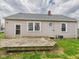 Back exterior view of house with wooden deck and siding at 2920 Lincoln St, Anderson, IN 46016