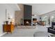 Cozy living room featuring a fireplace, natural light, and an open layout at 315 Sunset Dr, Columbus, IN 47201