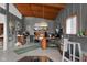 Bright home office with vaulted wood ceiling, natural light and multiple desk spaces at 315 Sunset Dr, Columbus, IN 47201