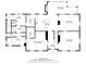 Detailed floor plan showcasing the layout of the main level, including kitchen and primary bedroom at 3308 S 600 E Rd, Waldron, IN 46182