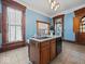 Close up of the kitchen island with granite countertops at 3308 S 600 E Rd, Waldron, IN 46182