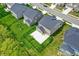 Aerial view of the houses and backyard at 4941 Oak Hill Dr, Lebanon, IN 46052