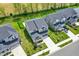 Aerial view of the home showcasing its manicured lawn and proximity to neighboring properties at 4941 Oak Hill Dr, Lebanon, IN 46052
