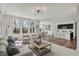 Bright living room open to kitchen with large windows and comfortable seating at 4941 Oak Hill Dr, Lebanon, IN 46052