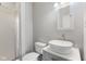 Updated bathroom with modern vessel sink, vanity and tile shower at 5116 Norway Dr, Indianapolis, IN 46219