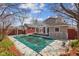 Backyard pool area and covered gazebo with home in background at 5116 Norway Dr, Indianapolis, IN 46219