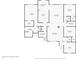 Detailed floor plan showcasing the layout of the home, including bedrooms, bathrooms, kitchen, and living areas at 5426 Black Bear Cir, Indianapolis, IN 46239