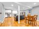 Finished basement with kitchenette, seating area, and wood table, perfect for entertaining at 6071 Sugar Pine Dr, Avon, IN 46123