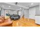 Large finished basement with seating area, stairs, and kitchenette, perfect for a home theater at 6071 Sugar Pine Dr, Avon, IN 46123