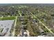 A wide angle aerial shot of a home near a parking lot and golf course at 7575 Holliday W Dr, Indianapolis, IN 46260