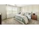 Serene bedroom with wainscoting, featuring soft textures and natural light from the large windows at 7914 Cardinal E Cv, Indianapolis, IN 46256