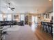 Open-concept living area combining the living room, dining space, and kitchen for seamless entertaining at 9831 N Port Dr, McCordsville, IN 46055