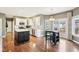 Beautiful kitchen with an island, stainless steel appliances, and an adjacent dining area at 10157 Woods Edge Dr, Fishers, IN 46037