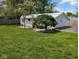 A well-maintained backyard featuring a small tree and a shed at 1024 Foltz St, Indianapolis, IN 46241
