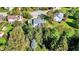 Bird's eye view displays a home with greenery, complemented by the surrounding peaceful neighborhood at 10401 Monarch Ct, Noblesville, IN 46060
